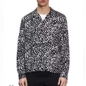 The Kooples Grunge Print Long Sleeve Button Front Shirt | Men’s L | Unisex | NWT